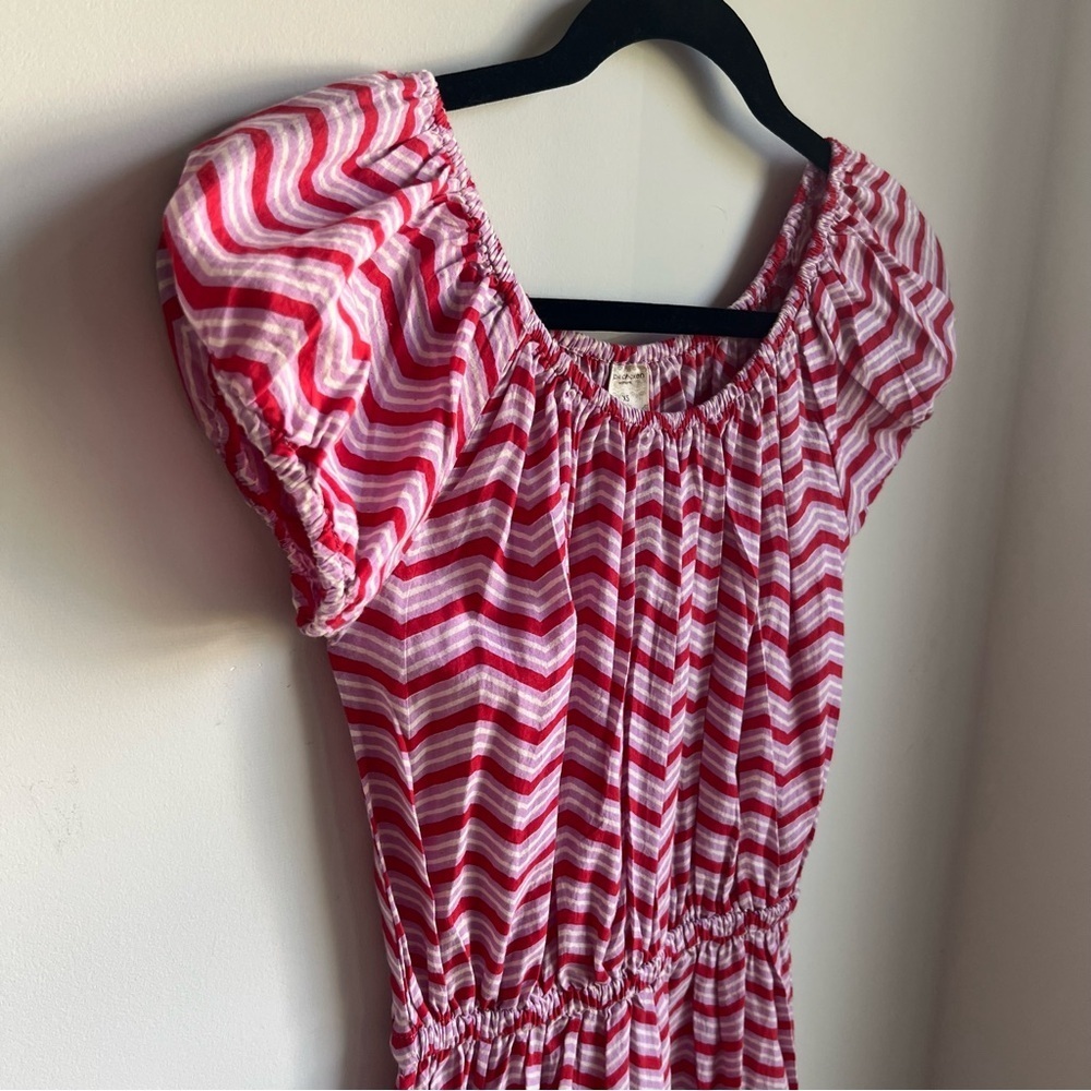 Women’s Pink Chicken Pink and White Puff Sleeve Sundress - XS - Picture 7 of 14